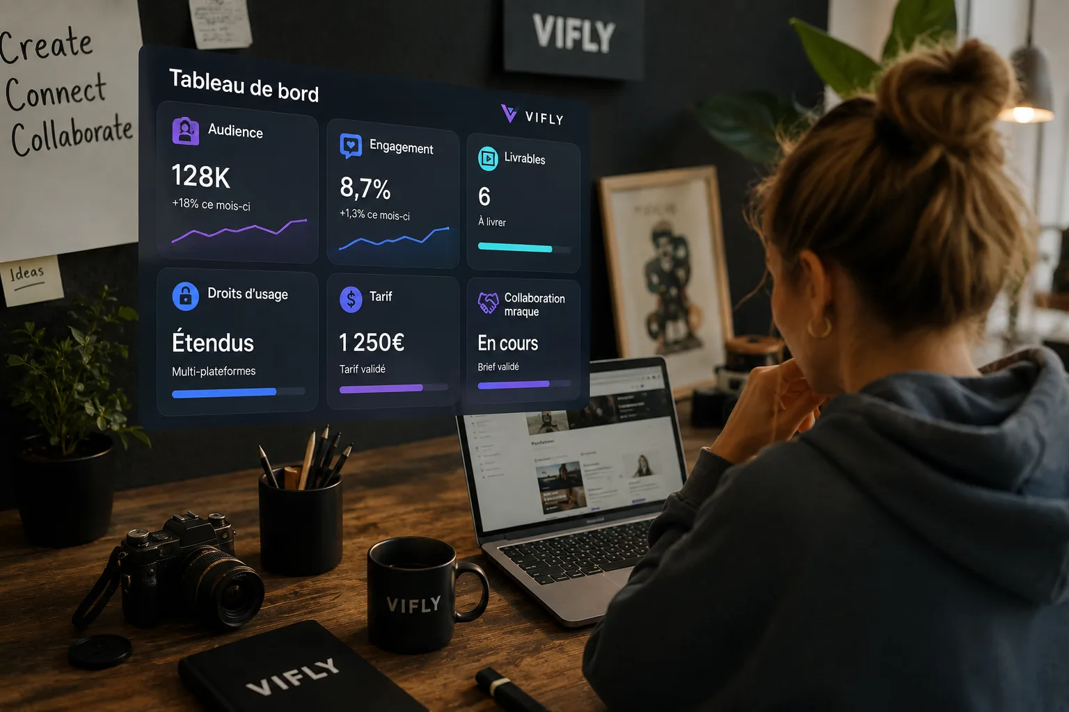Créateur de contenu calculant combien facturer une collaboration avec une marque selon son audience, ses livrables et sa valeur.
