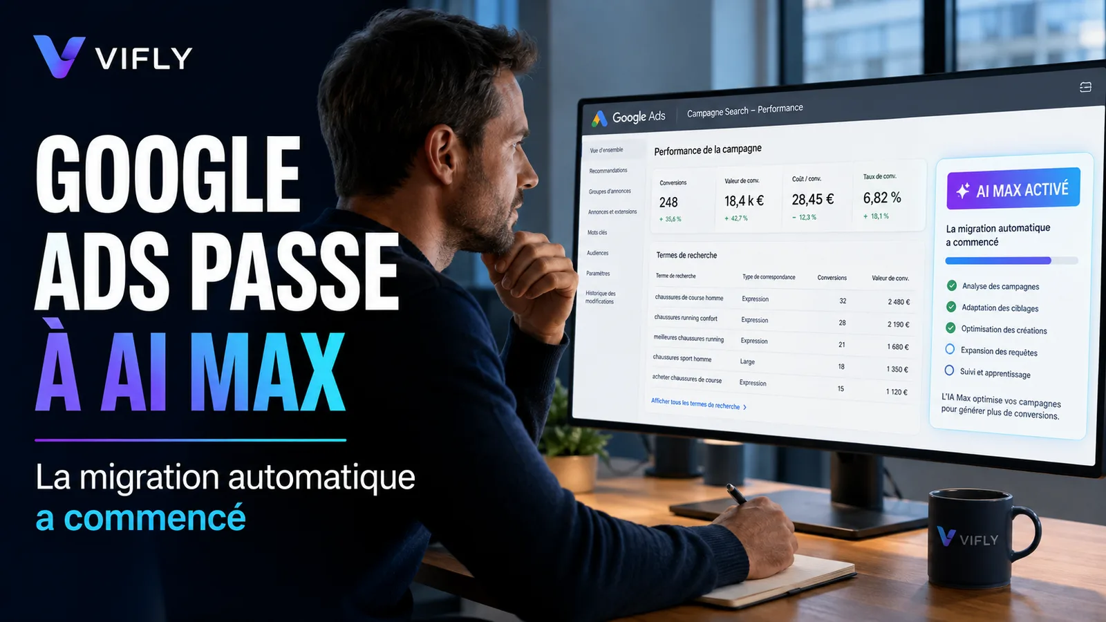 Google Ads commence la migration automatique de certaines campagnes Search vers AI Max en septembre 2026