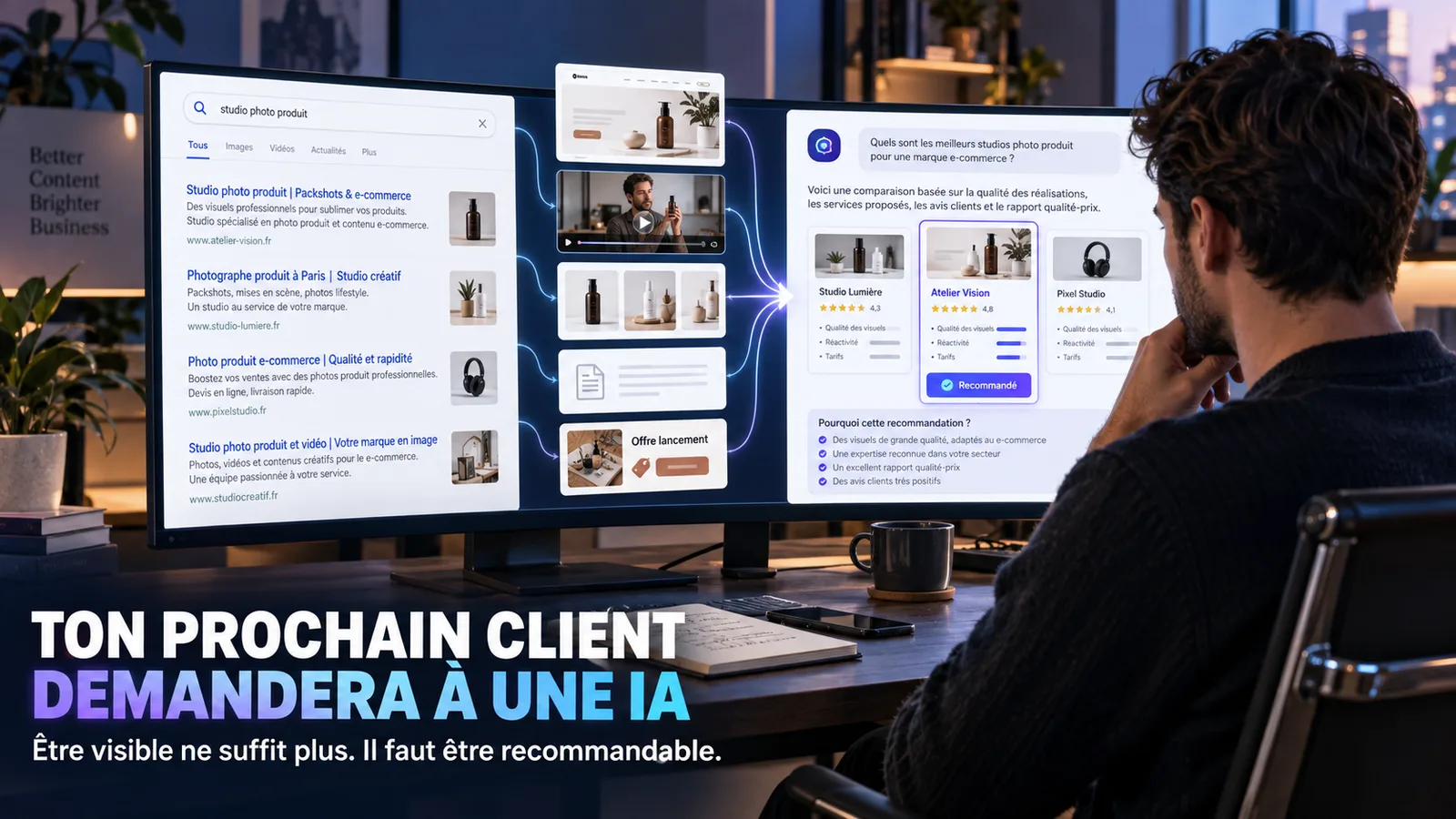 Un agent IA compare et recommande des entreprises à partir de contenus et informations disponibles sur le Web