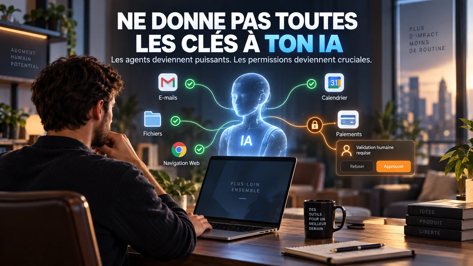Agent IA connecté aux outils d'une entreprise avec contrôle des permissions