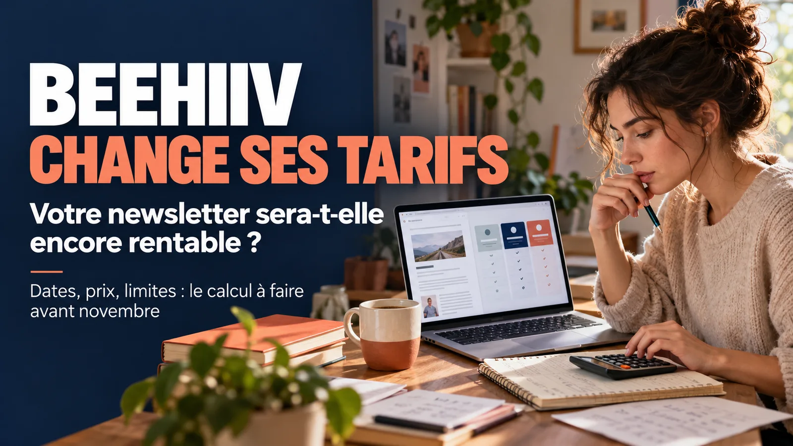 Créatrice comparant les nouveaux tarifs beehiiv avec les revenus et l’engagement de sa newsletter