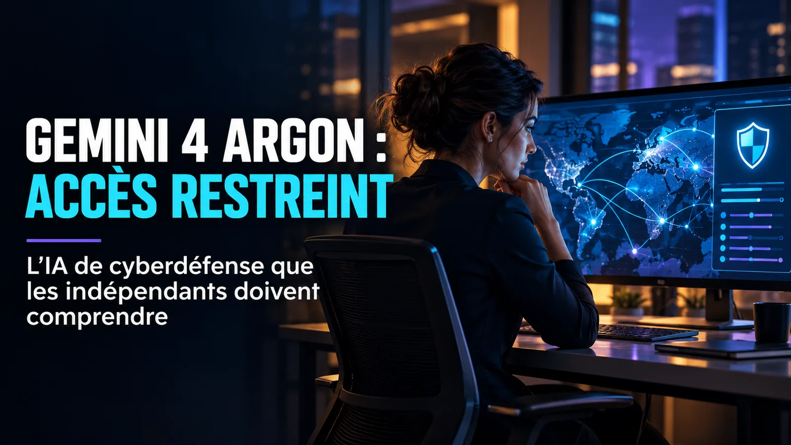 Professionnel analysant Gemini 4 Argon sur un ordinateur avec un indicateur d’accès limité