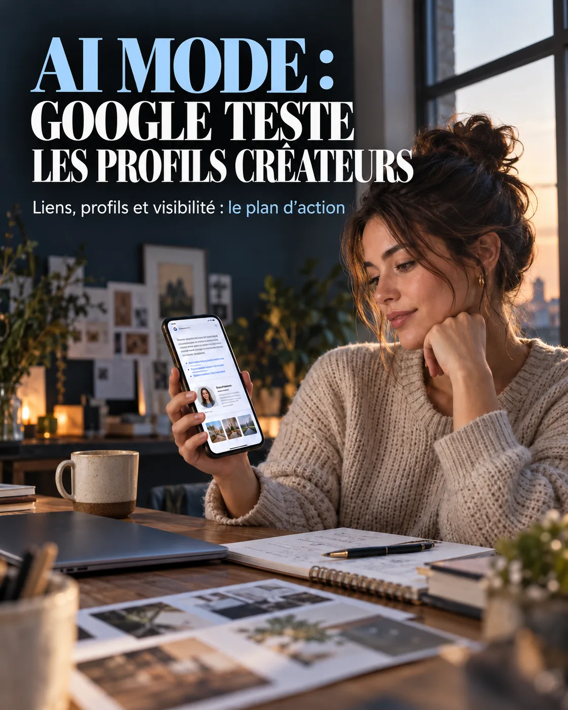 Independent creator at La R&eacute;union linking her articles, videos and site to become an identifiable source in Google AI Mode