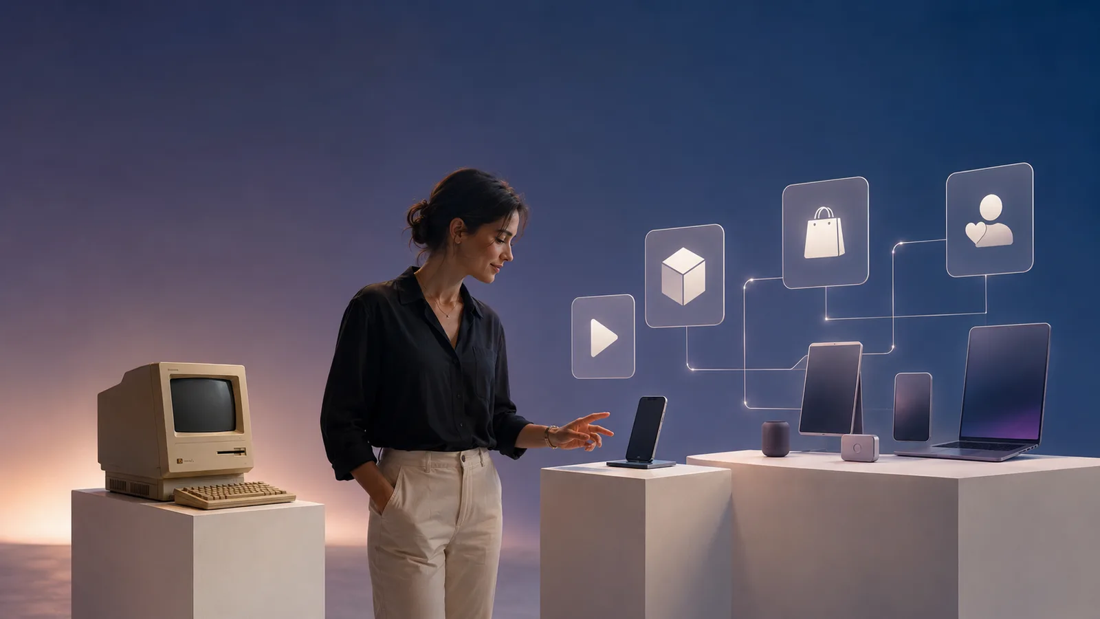 Évolution de la stratégie marketing Apple entre produit, storytelling, expérience et écosystème.